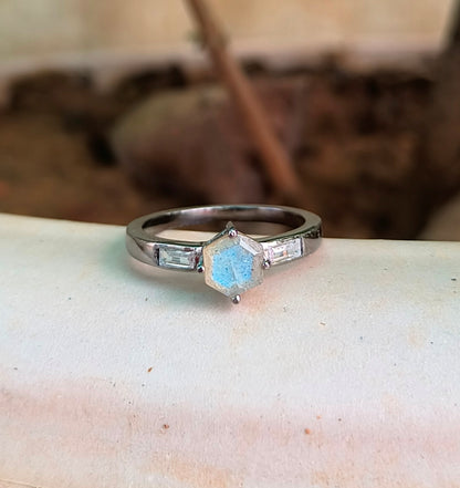925 Sterling Silver Dainty Engagement Ring – Silverforestaa - SILVERFORESTAA