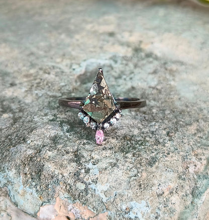 Kite Raw Pyrite Engagement Ring – 925 Sterling Silver I SilverForestaa - SILVERFORESTAA