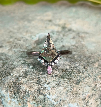 Kite Raw Pyrite Engagement Ring – 925 Sterling Silver I SilverForestaa - SILVERFORESTAA