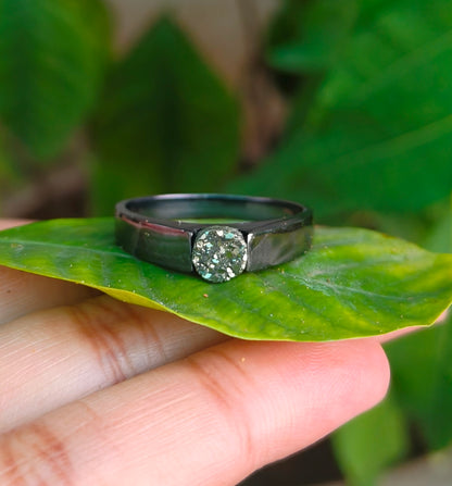 Rough Pyrite Men’s Silver Ring I SilverForestaa - SILVERFORESTAA