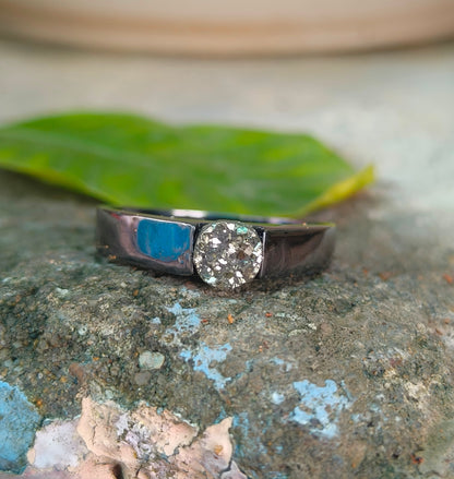 Rough Pyrite Men’s Silver Ring I SilverForestaa - SILVERFORESTAA