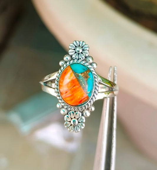 Oyster Copper Turquoise Ring by Silverforestaa – Artisan Craftsmanship - SILVERFORESTAA