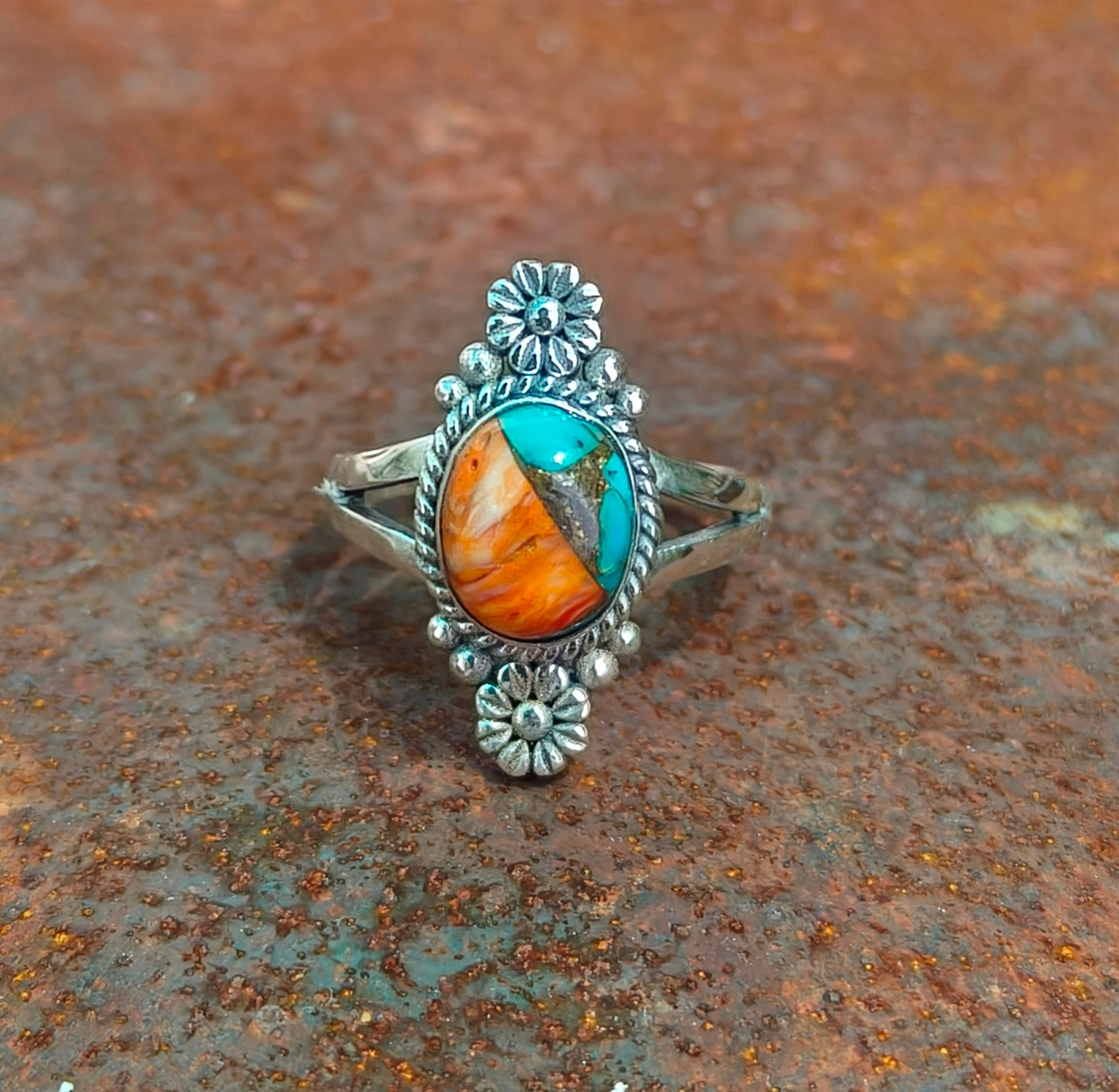 Oyster Copper Turquoise Ring by Silverforestaa – Artisan Craftsmanship - SILVERFORESTAA