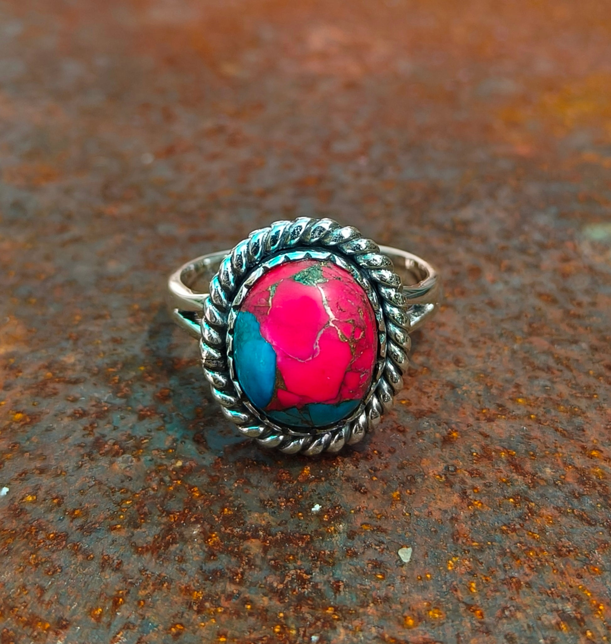 Cotton Candy Turquoise Ring in 925 Sterling Silver – Sweet & Stylish - SILVERFORESTAA