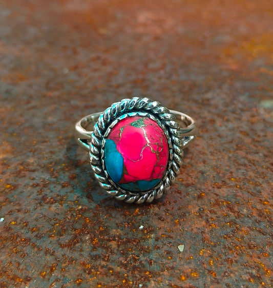 Cotton Candy Turquoise Ring in 925 Sterling Silver – Sweet & Stylish - SILVERFORESTAA
