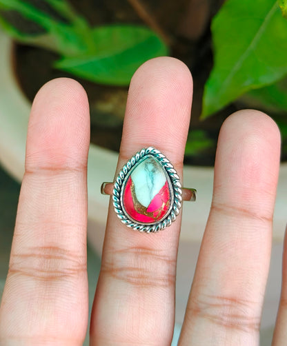 Twilight Cotton Candy – Soft Turquoise Ring in Sterling Silver - SILVERFORESTAA