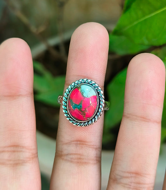 Vintage Vibes – Cotton Candy Turquoise Ring Handmade in Silver - SILVERFORESTAA