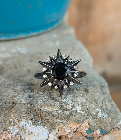 Handmade Black Onyx Ring – Sterling Silver Dainty Jewelry