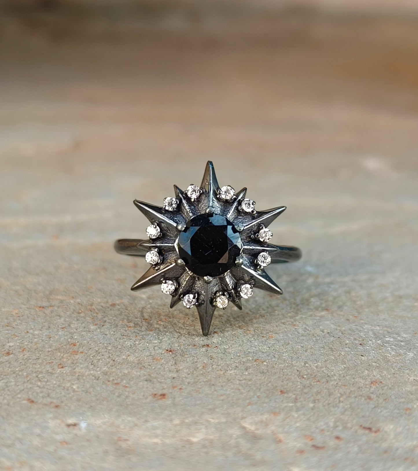 Handmade Black Onyx Ring – Sterling Silver Dainty Jewelry