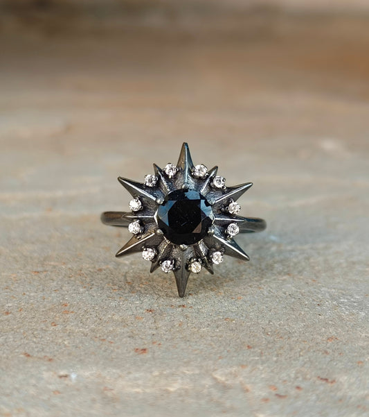 Handmade Black Onyx Ring – Sterling Silver Dainty Jewelry