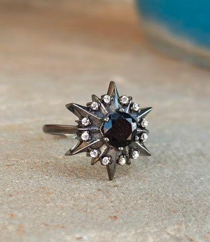Handmade Black Onyx Ring – Sterling Silver Dainty Jewelry
