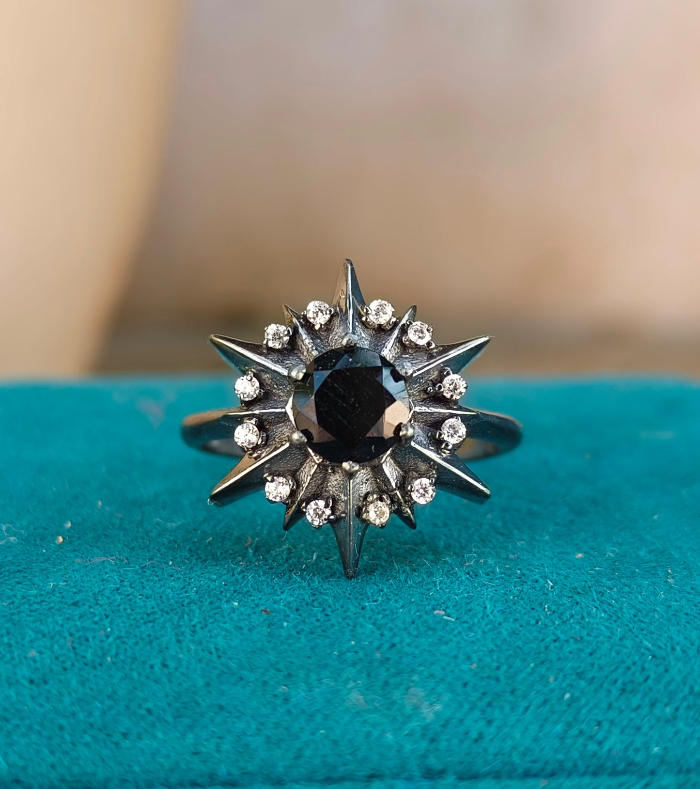 Handmade Black Onyx Ring – Sterling Silver Dainty Jewelry