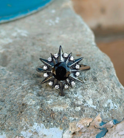 Handmade Black Onyx Ring – Sterling Silver Dainty Jewelry