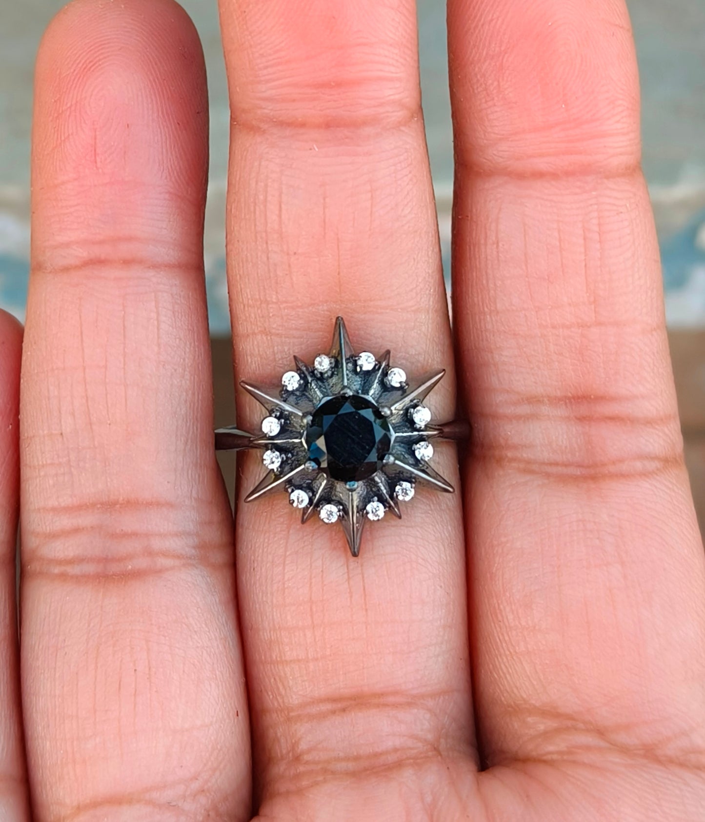 Handmade Black Onyx Ring – Sterling Silver Dainty Jewelry