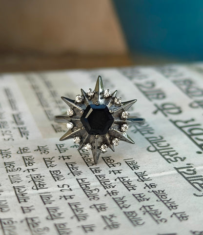 Dainty Black Onyx Ring – Handmade Sterling Silver Jewelry