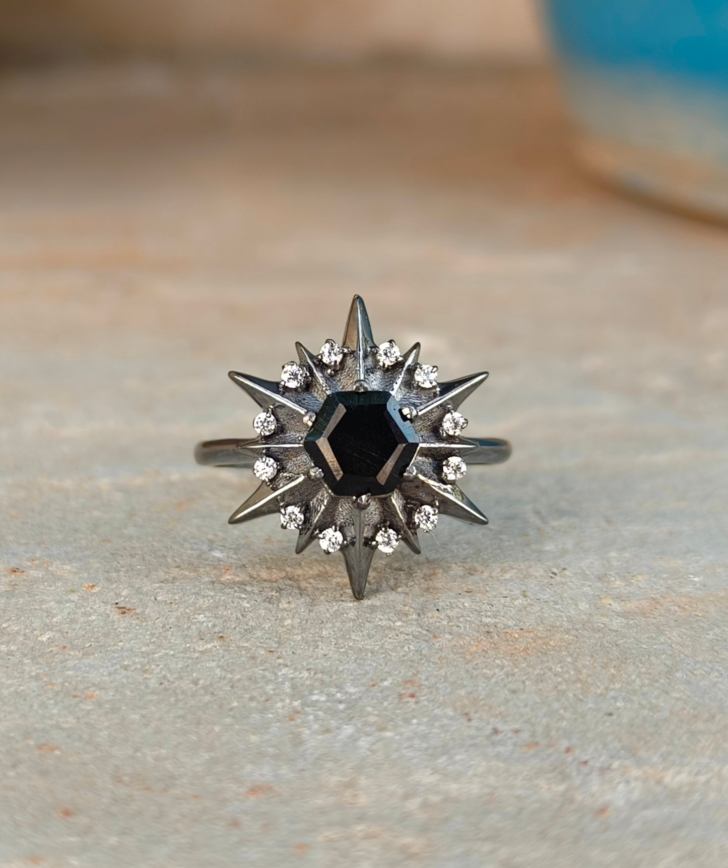 Dainty Black Onyx Ring – Handmade Sterling Silver Jewelry