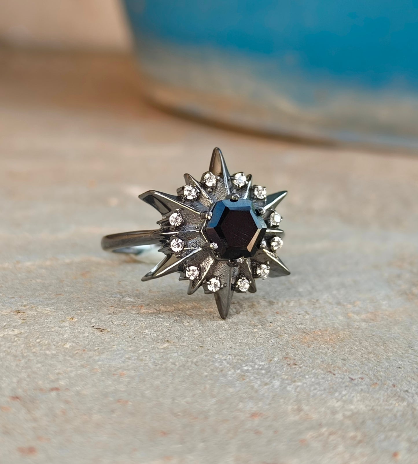 Dainty Black Onyx Ring – Handmade Sterling Silver Jewelry