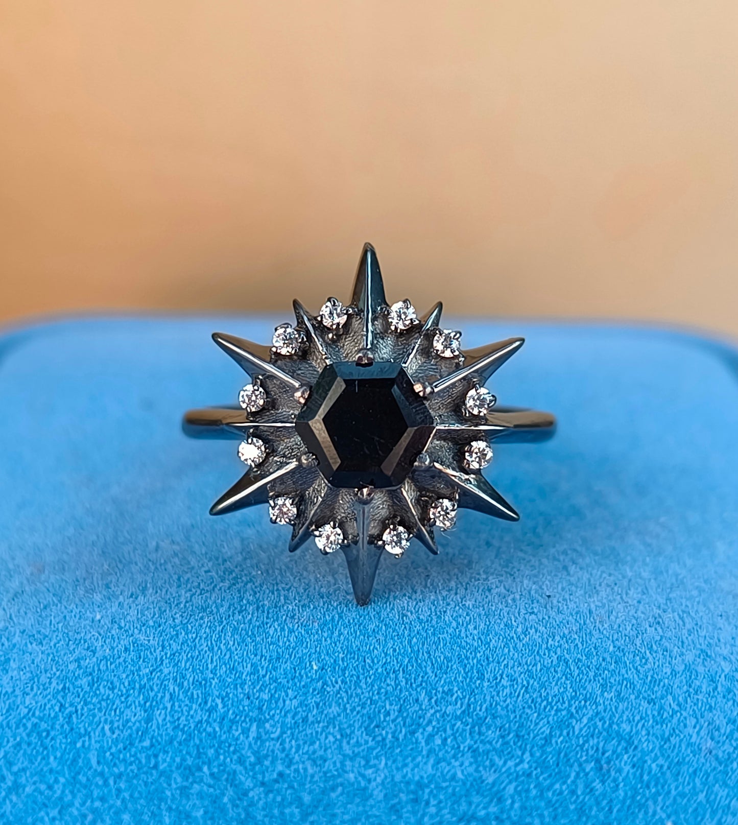 Dainty Black Onyx Ring – Handmade Sterling Silver Jewelry