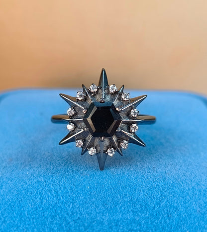 Dainty Black Onyx Ring – Handmade Sterling Silver Jewelry