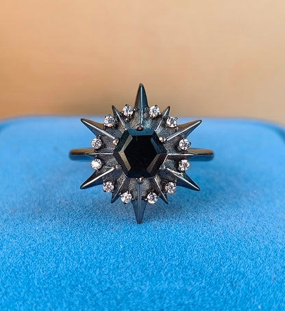 Dainty Black Onyx Ring – Handmade Sterling Silver Jewelry