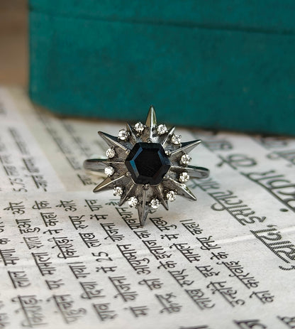 Dainty Black Onyx Ring – Handmade Sterling Silver Jewelry