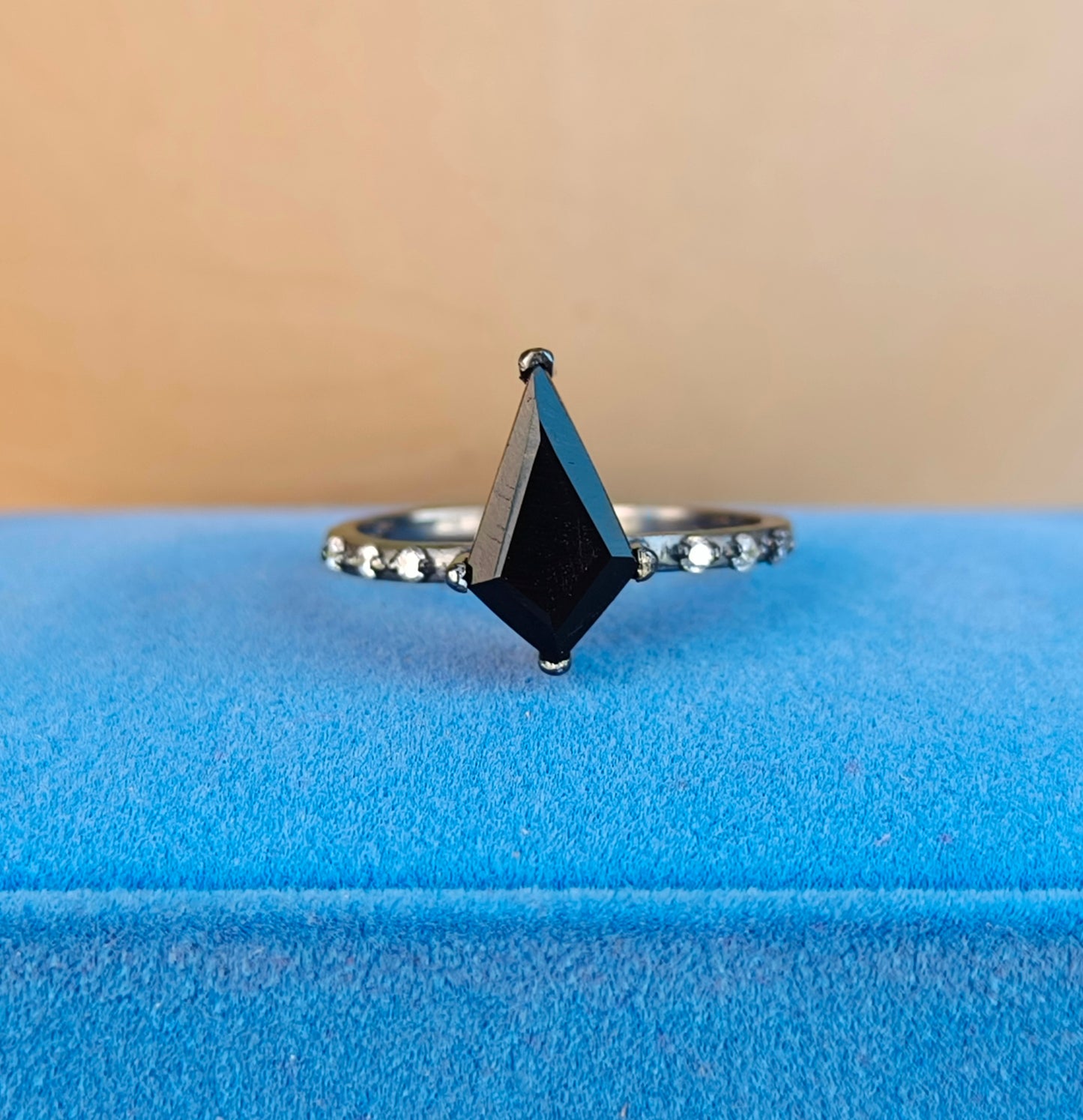 Kite Black Onyx Ring 925 Silver - SilverForestaa