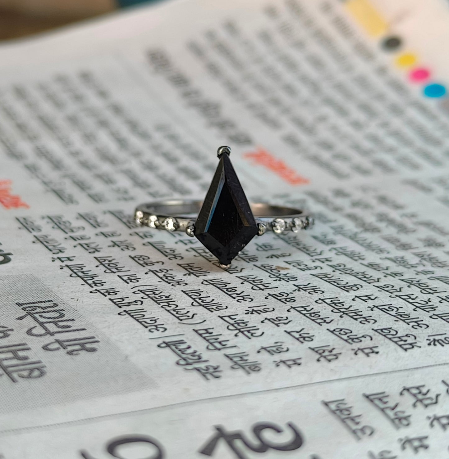 Kite Black Onyx Ring 925 Silver - SilverForestaa
