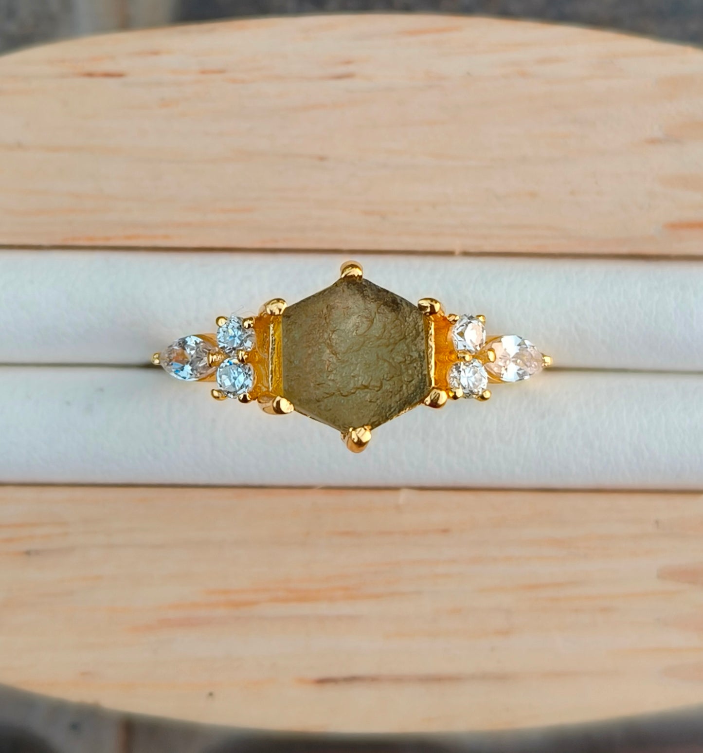 Raw Moldavite Silver Ring – SilverForestaa