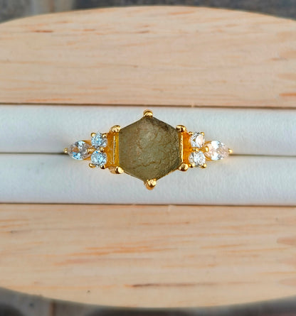 Raw Moldavite Silver Ring – SilverForestaa