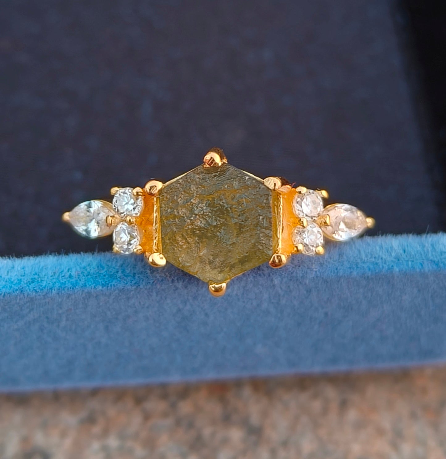 Raw Moldavite Silver Ring – SilverForestaa