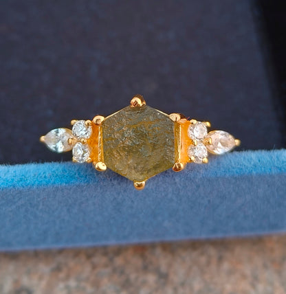 Raw Moldavite Silver Ring – SilverForestaa