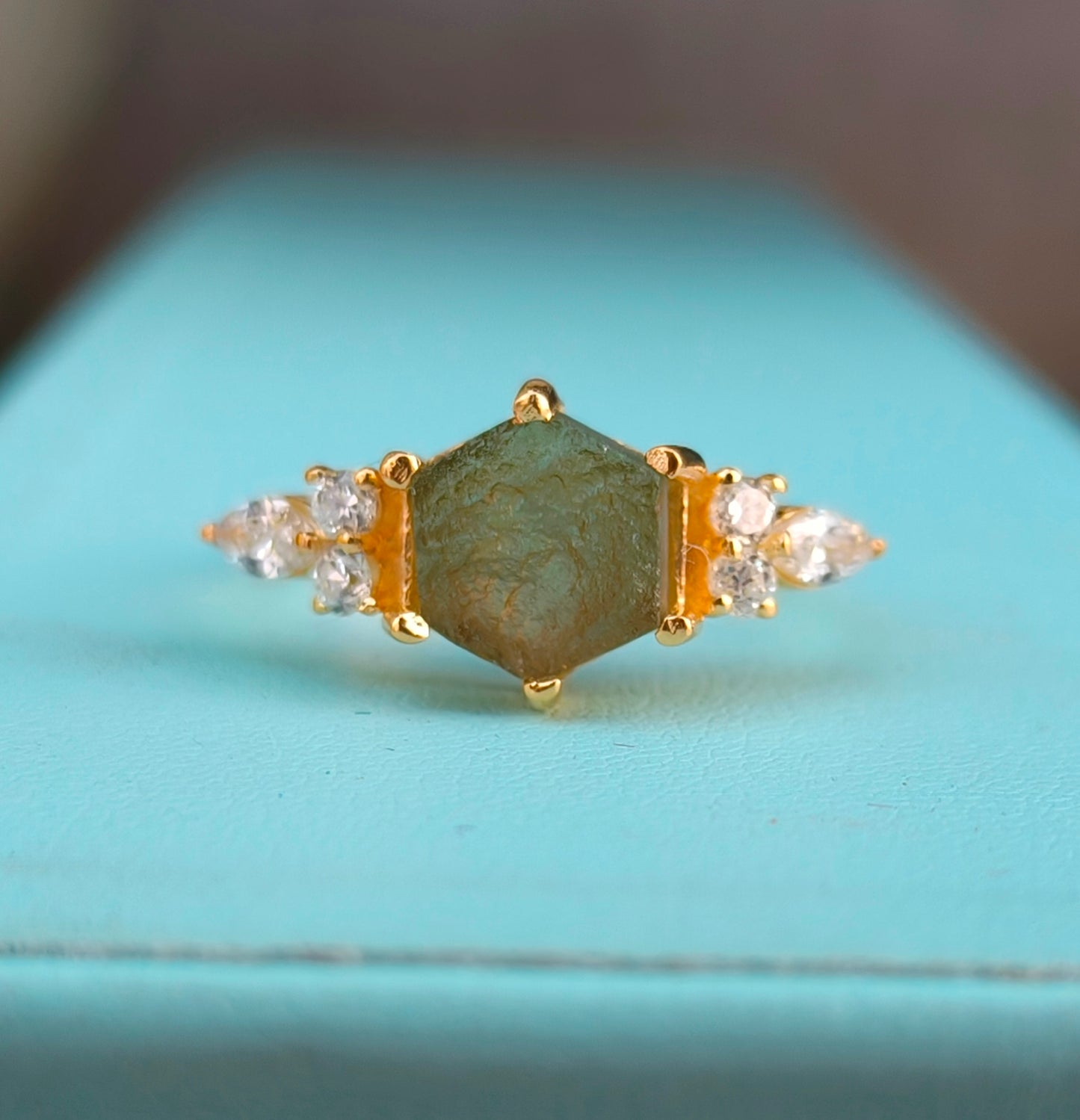 Raw Moldavite Silver Ring – SilverForestaa