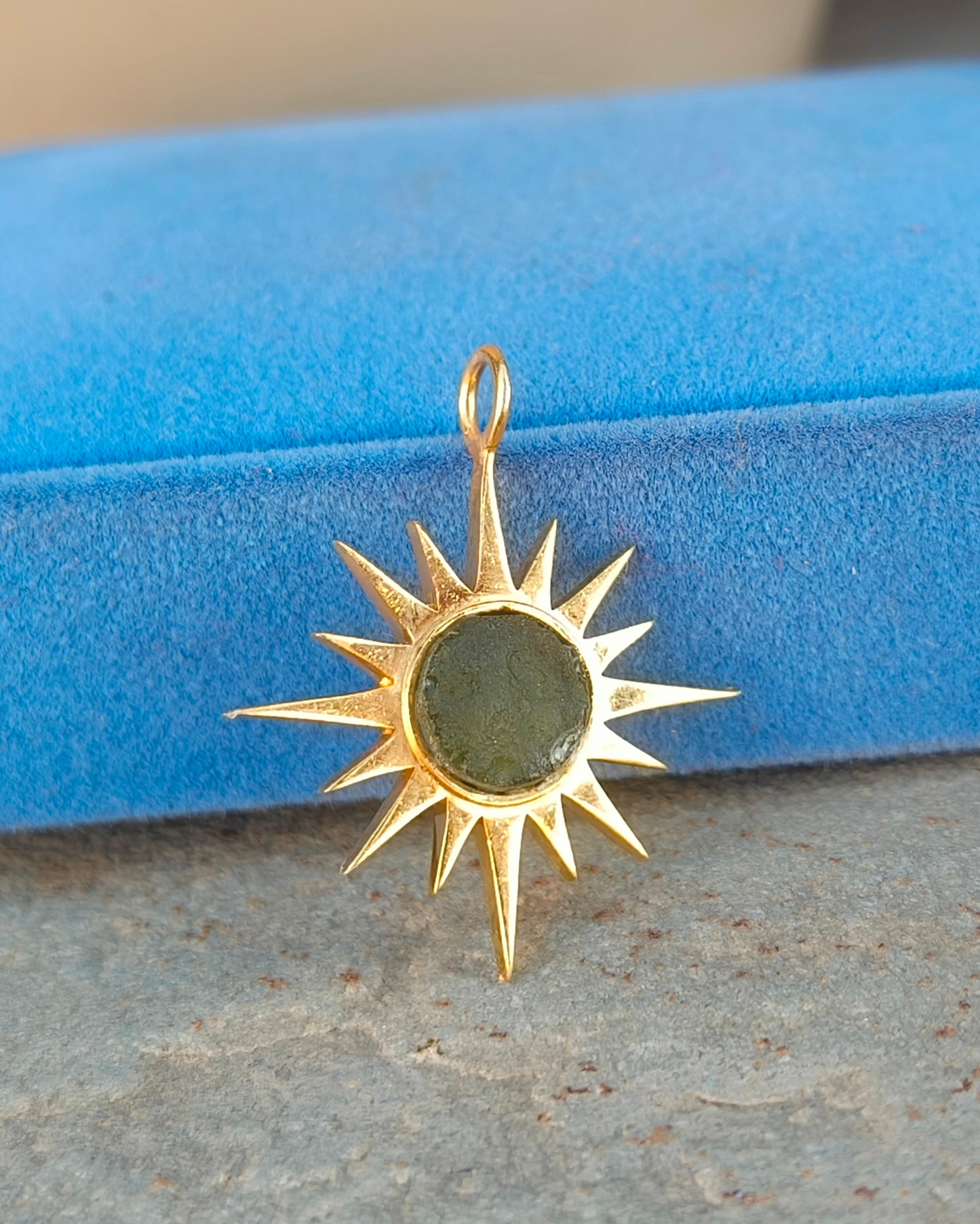 Authentic Raw Moldavite Pendant – 925 Silver Necklace