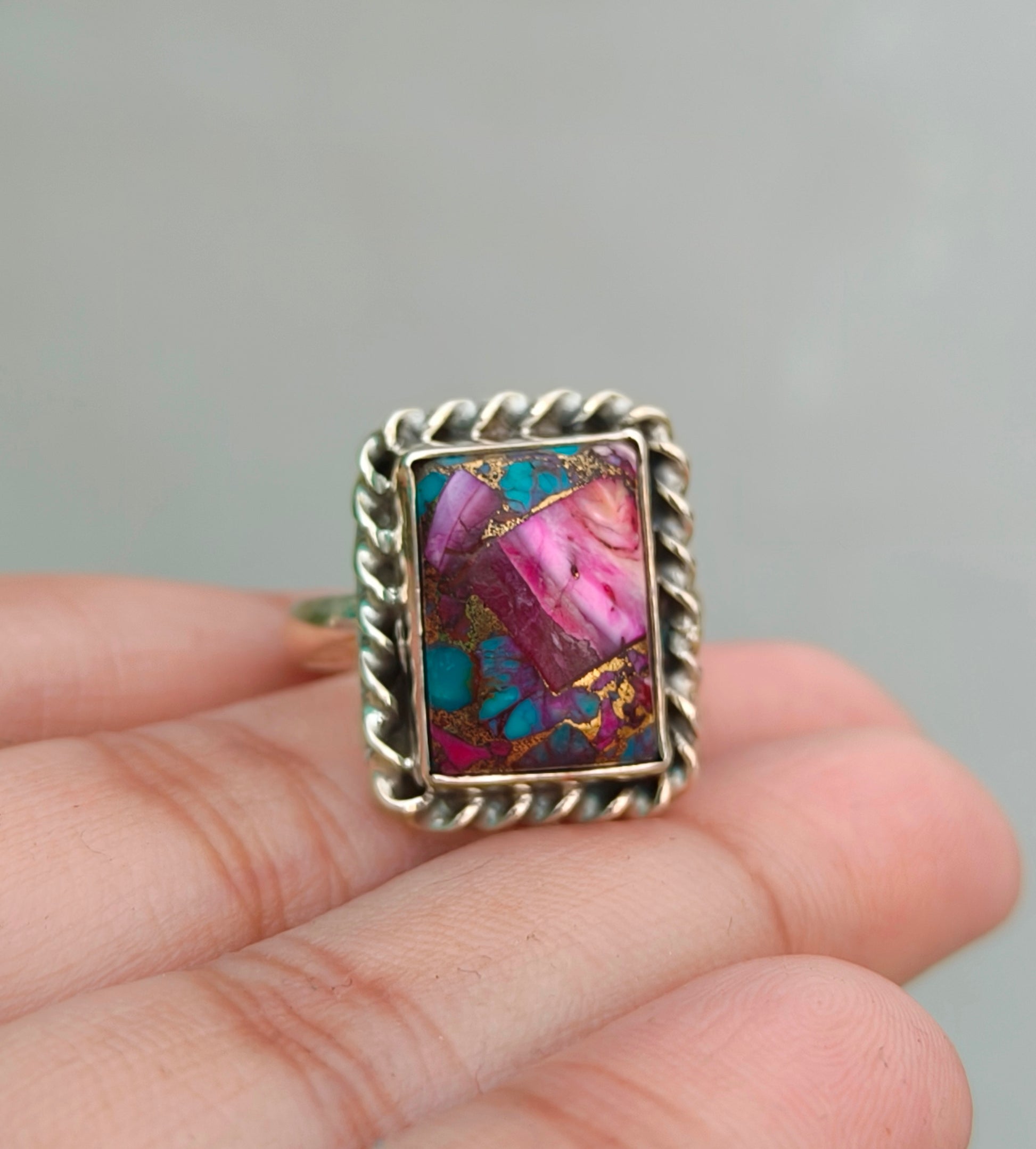 Elegant Turquoise Silver Ring – Timeless Beauty - SILVERFORESTAA