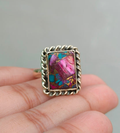 Elegant Turquoise Silver Ring – Timeless Beauty - SILVERFORESTAA