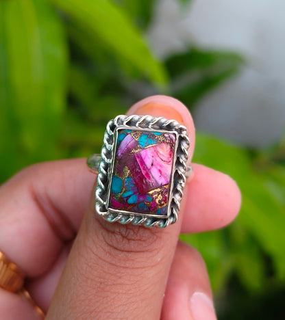 Elegant Turquoise Silver Ring – Timeless Beauty - SILVERFORESTAA