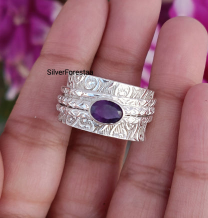 Amethyst Ring (Spinner Ring)