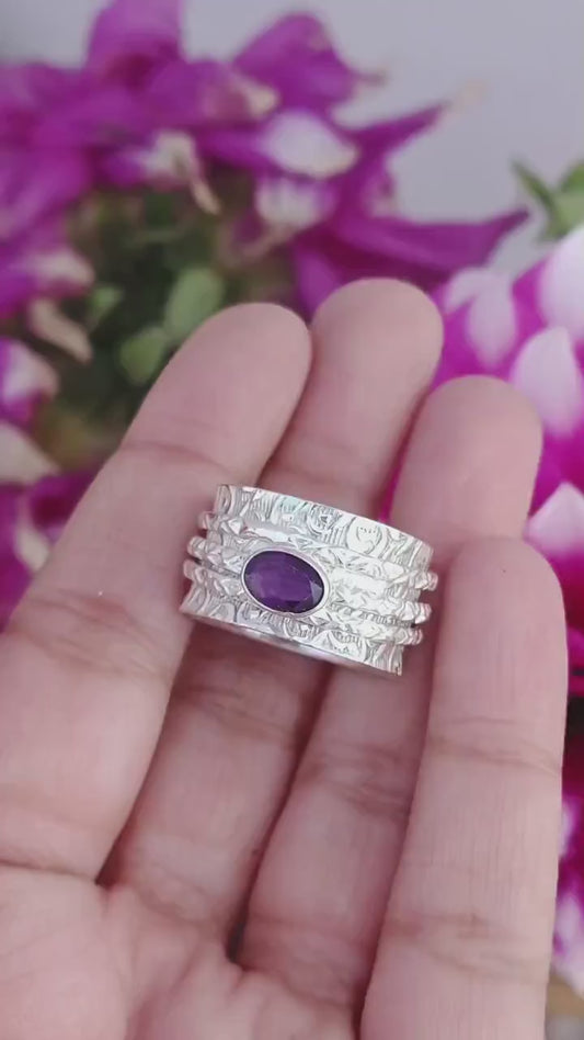 Amethyst Ring (Spinner Ring)